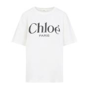 Witte T-shirt voor vrouwen Chloé , White , Dames