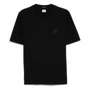 Zwarte T-shirts voor Mannen en Vrouwen C.p. Company , Black , Heren