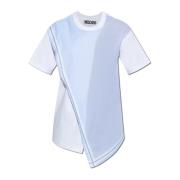 T-shirt met logo Moschino , Blue , Dames