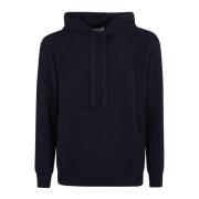 Luxe Cashmere Hoodie Laneus , Black , Heren