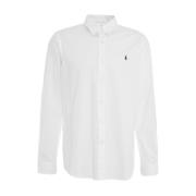 Witte Geribbelde Aansluitende Overhemd Polo Ralph Lauren , White , Her...