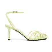 Limoen Groene Hoge Hak Sandalen Alevi Milano , Green , Dames