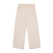 Beige Broek Elegant Katoenmix Max Mara , Beige , Dames