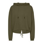 Zeeschildpad Cropped Hoodie Sweatshirt MOS Mosh , Green , Dames