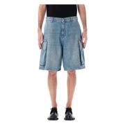 Lichtblauwe Cargo Denim Shorts JW Anderson , Blue , Heren