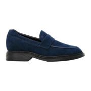 Zwarte Suède Loafer Schoenen Hogan , Blue , Heren