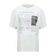 Beige SS T-shirt MM6 Maison Margiela , White , Dames