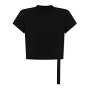 T-shirt Cropped Small Level T Rick Owens , Black , Dames