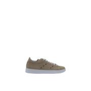 Suède Leren Sneakers met Zijpanelen Kiton , Beige , Heren