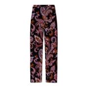 Fluwelen broek Etro , Multicolor , Dames