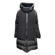 Lange Gevoerde Winterjas voor Dames Montereggi , Black , Dames