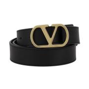 VLogo Leren Riem met Contrasterende Gesp Valentino Garavani , Black , ...