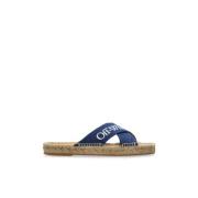 Slides 'Criss' Off White , Blue , Dames