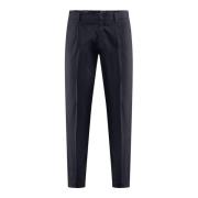 Geplooide broek in Stretch Panama-stof BomBoogie , Blue , Heren