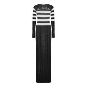 Zwart Intarsia Gebreide Jurk Jean Paul Gaultier , Black , Dames