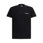 Katoenen T-shirt met iconisch monogram Dsquared2 , Black , Heren