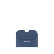 Blauwe Leren Kaarthouder Acne Studios , Blue , Heren