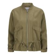 Safari Blouson met Coole Details Milestone , Green , Dames