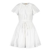 Feminine A-Lijn Jurk in Geplooide Stijl Ulla Johnson , White , Dames