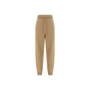 Pailletdetail Jogger Wollen Broek Fabiana Filippi , Brown , Dames