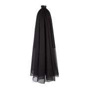 Zwarte Zijden Halterjurk Nina Ricci , Black , Dames