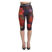 Elegante Leggings met Bloemenprint en Hoge Taille Dolce & Gabbana , Bl...