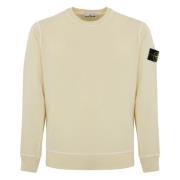 Witte Katoenen Trui Vlammen Effect Stone Island , White , Heren