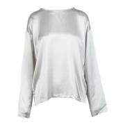 Zijden blouse met unieke stijl Fabiana Filippi , Gray , Dames