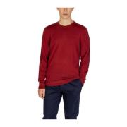 Klassieke Merino Wol Crewneck Sweater Calvin Klein , Red , Heren