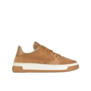 Suède en leren lage sneaker Panchic , Brown , Heren