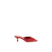 Krokodil-Effect Almond Toe Pumps met Gesp Manolo Blahnik , Red , Dames