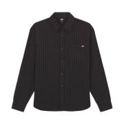 Lange Mouw Service Streep Shirt Zwart Dickies , Black , Heren