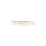 Leren smalle riem Kazar , White , Dames