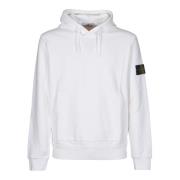 Witte Biologisch Katoen Fleece Sweater Stone Island , White , Heren