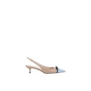 Slingback Pumps met VLogo Detail en Strik Valentino Garavani , Beige ,...