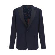 Klassieke wollen blazerjas PS By Paul Smith , Blue , Heren