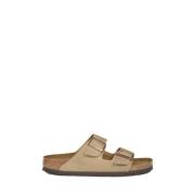 Bruine Platte Sandalen Arizona Model Birkenstock , Brown , Heren