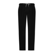 Wollen broek met toelopende pijpen Eleventy , Black , Heren