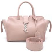 Pre-owned Leather handbags Yves Saint Laurent Vintage , Pink , Dames