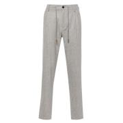 Plooi-detail wollen broek Eleventy , Gray , Heren