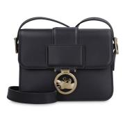 Box-Trot Leren Crossbody Tas Longchamp , Black , Dames