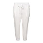 Cropped Trousers Kaffe , White , Dames