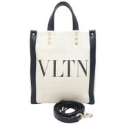 Pre-owned Canvas totes Valentino Vintage , White , Dames