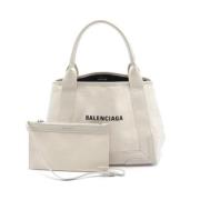 Pre-owned Canvas totes Balenciaga Vintage , White , Dames