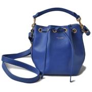 Pre-owned Leather handbags Yves Saint Laurent Vintage , Blue , Dames