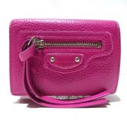 Pre-owned Leather wallets Balenciaga Vintage , Pink , Dames