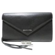 Pre-owned Leather wallets Balenciaga Vintage , Black , Dames