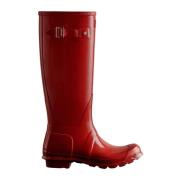 Rode Hoge Glans Laarzen Schoenen Hunter , Red , Dames