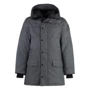 Parka met capuchon en geribbelde manchetten Canada Goose , Gray , Here...