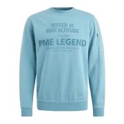 Ronde Hals Terry Sweatshirt PME Legend , Blue , Heren